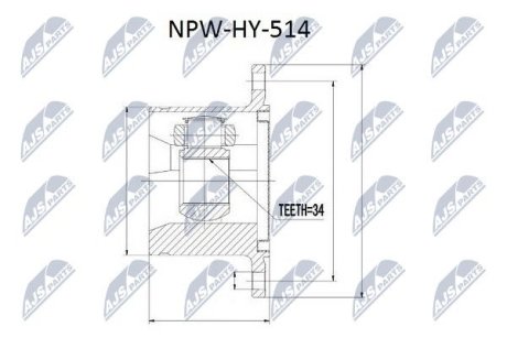 Шрус піввісі NTY NPWHY514