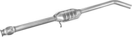 Глушитель, алюм. сталь, средн.часть Renault Megane I 1.4i; 1.6i kat 95- (21.67) POLMOSTROW 2167 (фото 1)