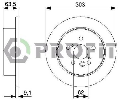 Диск гальмівний PROFIT 50101486