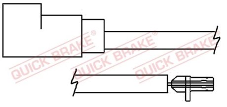 Комплект датчика износа для оси QUICK BRAKE WS0257A (фото 1)