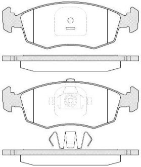 Гальмівні колодки передн. FIAT STRADA пікап 1.3 D 10- REMSA 017235