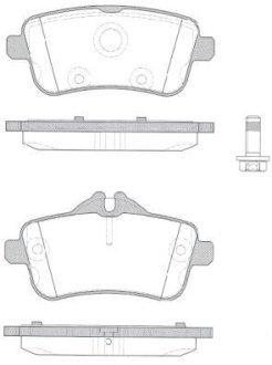 DB гальмівні колодки передн. W166 M/GL-Class REMSA 150310