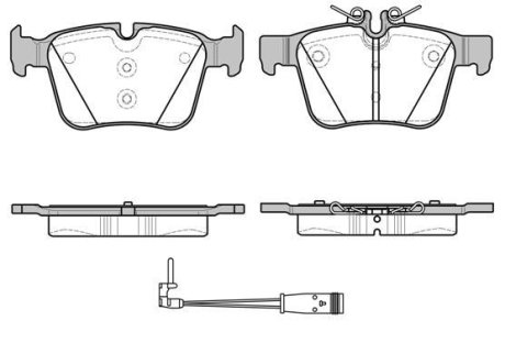 DB гальмівні колодки задн.W205 C180/300 14- REMSA 151621 (фото 1)