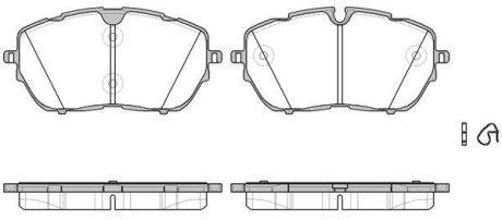 PEUGEOT Колодки гальмівні передні 308 II 2.0 GT BlueHDi 180 14-21, 508 II 2.0 BlueHDI 160 18- REMSA 165400 (фото 1)