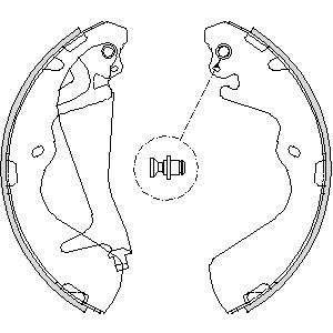 HYUNDAI Комплект гальмівних колодок GALLOPER II (JK-01) 2.5 TD 98-03, H-1 / STAREX (A1) 2.4 03-04 REMSA 421500