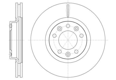 PEUGEOT Диск гальмівний передній 407 04- REMSA 6147110