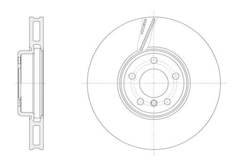 BMW Диск гальмівний передній лів.F10,6,7 F01 10- REMSA 6155210