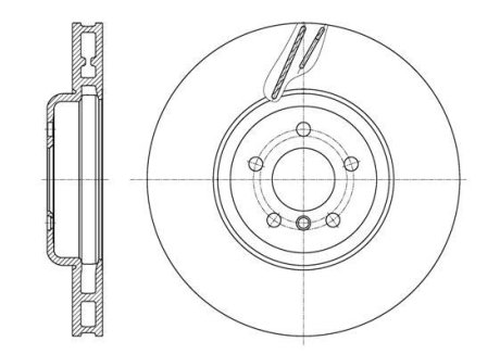 BMW Диск гальмівний передній лів. 5/F10, 7/F02 REMSA 6159810