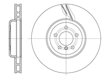 BMW Диск гальмівний передній прав. 5/F10, 7/F02 REMSA 6159811