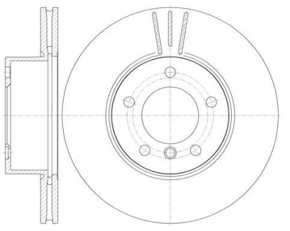 Гальмівний диск передній BMW E81/87/90/91/92 REMSA 697410