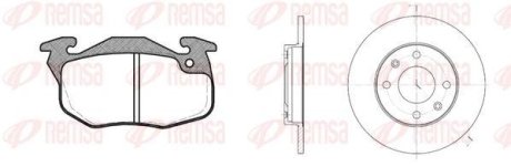 CITROEN К-кт гальм. колодки + диски SAXO (S0, S1) 1.1 X, SX 96-03 REMSA 819200