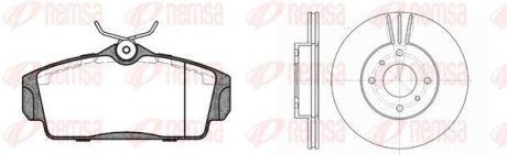 NISSAN К-кт гальмівні колодки + диски перед. Almera 1,5-2,2 00-01, Primera 2,0 96-99 REMSA 870401