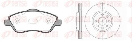 Комплект: 2 диска+ 4 колодки гальмівних REMSA 877403 (фото 1)