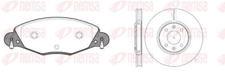 CITROEN К-кт гальм. колодки + диски C5 I (DC_) 2.2 HDi (DC4HXB, DC4HXE) 01-04 REMSA 882700