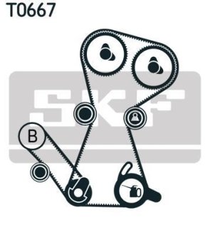 Ремені ГРМ + ролики натягу SKF VKMA95649