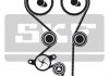 SKF К-т ГРМ (ремінь+3 ролика+помпа+кріплення) Opel Astra G,Corsa C 1.4/1.6 98- VKMC051521
