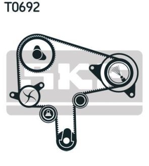 К-т ГРМ (ремінь + 2шт. ролика +помпа) Mazda 6 2.0DI SKF VKMC949191