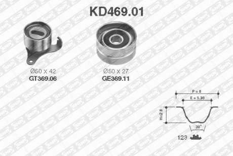 Роликовый модуль натяжителя ремня SNR NTN KD469.01