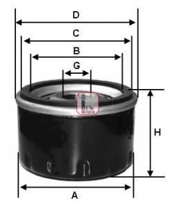 S 9820 R Фільтр оливи SOFIMA S9820R