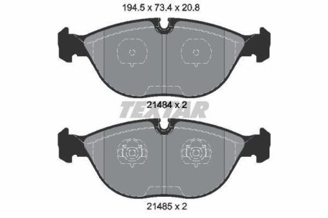 Гальмівні колодки AUDI/BENTLEY/MERCEDES A4/A8/Azure/E(W211,S211) "F "93-09 TEXTAR 2148401