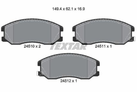 A_Гальмівні колодки CHEVROLET/OPEL Captiva/Antara "F "06>> TEXTAR 2451001