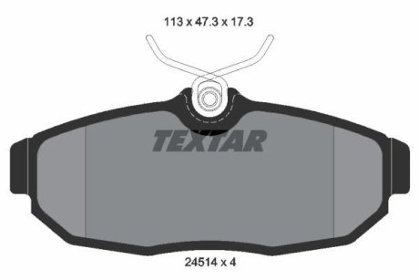 Гальмівні колодки, дискові TEXTAR 2451401