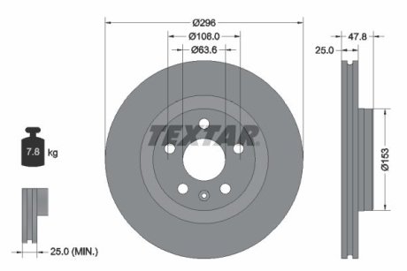 Диск гальмівний TEXTAR 92323905 (фото 1)