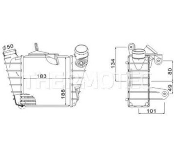 Інтеркулер THERMOTEC DAW006TT