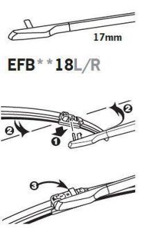 ExactFit Flat Щітка склоочисника,безкаркасна OEM (350мм) Trico EFB3518L (фото 1)