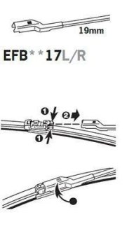 ExactFit Flat Щітка склоочисника,безкаркасна OEM (550мм) Trico EFB5517L