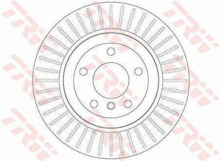 Диск тормозной (1 шт.) BMW 5(E60) "R D=320mm "05-10 TRW DF6299