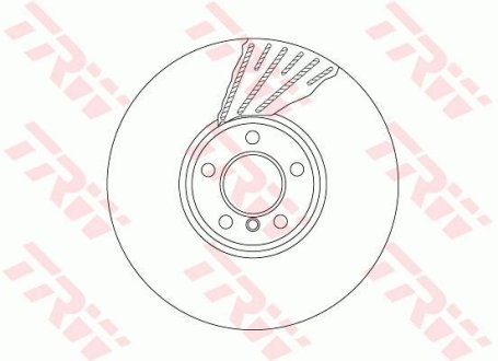 Диск гальмівний BMW 5*(F07,F10)/ 7(F01,F02) "FL "D=374mm "08>> TRW DF6622S