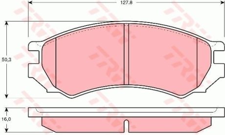 Гальмівні колодки дискові NISSAN Primera TRW GDB1005