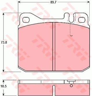 Гальмівні колодки дискові VOLKSWAGEN Campmobile LT/LT 28/LT 31/LT 35/LT 40/LT 45/LT 50/LT 55 TRW GDB1103