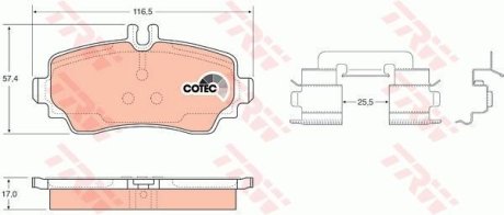 Колодки тормозные TRW GDB1293