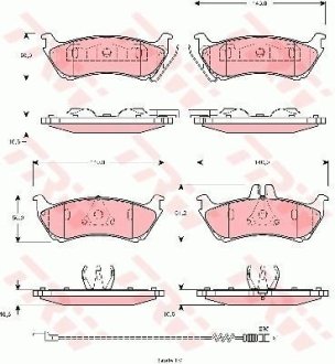 Гальмівні колодки, дискові TRW GDB1456