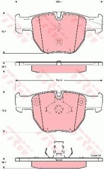- Гальмівні колодки до дисків TRW GDB1526
