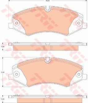 Гальмівні колодки дискові LAND ROVER RangeRover "F "09>> TRW GDB1825