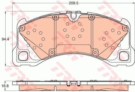 Гальмівні колодки, дискові TRW GDB2052 (фото 1)