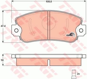 - Гальмівні колодки до дисків TRW GDB297