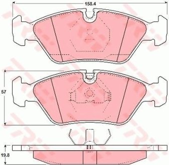 Гальмівні колодки дискові ALPINA (BMW) - BMW - FERRARI - PORSCHE B6/518/518i/520i/524d/525e/525i/52 TRW GDB298