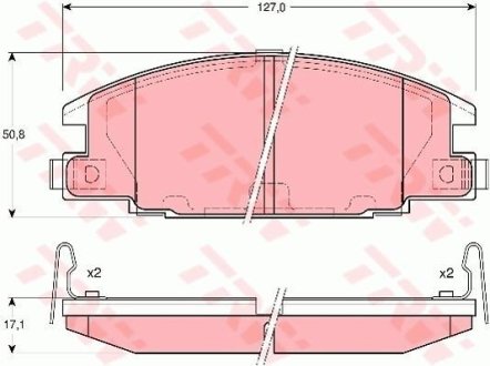 Гальмівні колодки, дискові TRW GDB3161 (фото 1)