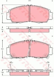 Гальмівні колодки дискові HONDA Legend TRW GDB3240