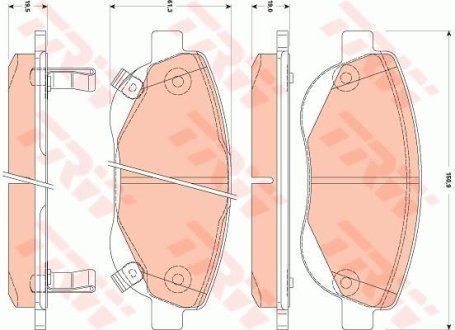 Гальмівні колодки дискові TOYOTA Avensis/Verso "F (->201011) "08>> TRW GDB3511