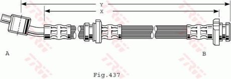 Шланг тормозной NISSAN Almera TRW PHD481