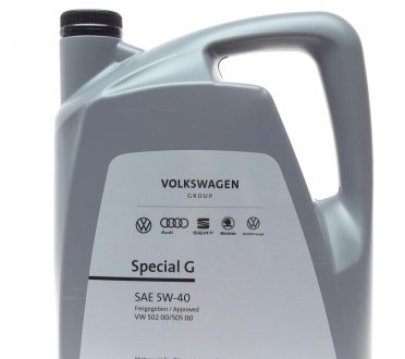 Олива моторна special g sae 5w40 (5 liter) VAG Gs55502m4 (фото 1)