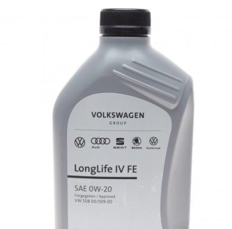 Олива моторна longlife iv sae 0w20 (1 liter) (multi logo) VAG GS60577M2