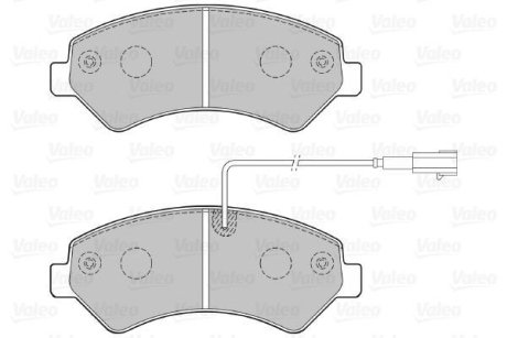 Гальмівні колодки дискові CITROEN/PEUGEOT Jumper/Boxer "2,2-3,0 "F "06>> Valeo 301276