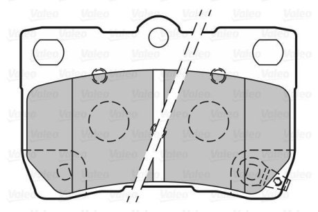 Гальмівні колодки дискові LEXUS GS/IS "2,2-4,3 "R "05-13 Valeo 301888