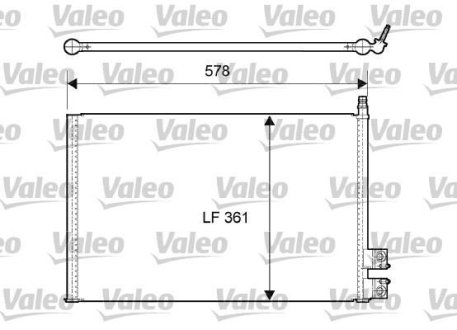 Конденсатор кондиціонера FORD FIESTA (вир-во) Valeo 814083 (фото 1)